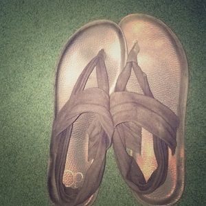 Sandals ~. black and soft cloth material. Cute